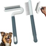 2-Pack Pet Comb with Rubber Handle