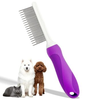 Pet Grooming Comb with Long and Short Teeth