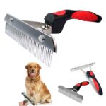 Non-Slip Handle Undercoat Rake for Large Dogs