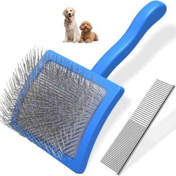 2-Piece Set: Slicker Brush and Metal Comb